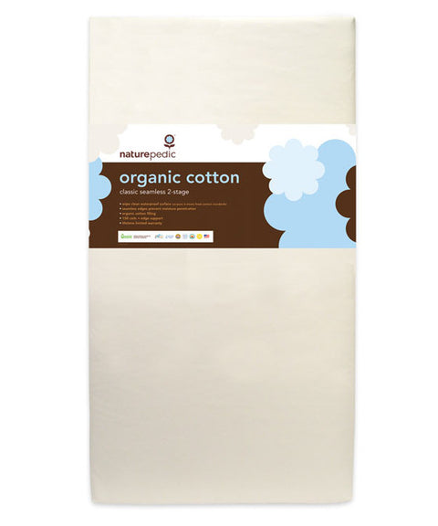 Organic cotton classic 150 seamless 2-stage crib mattress